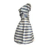 GF Ferre Striped Blue and White Bubble Mini SIDE PHOTO 2 OF 5