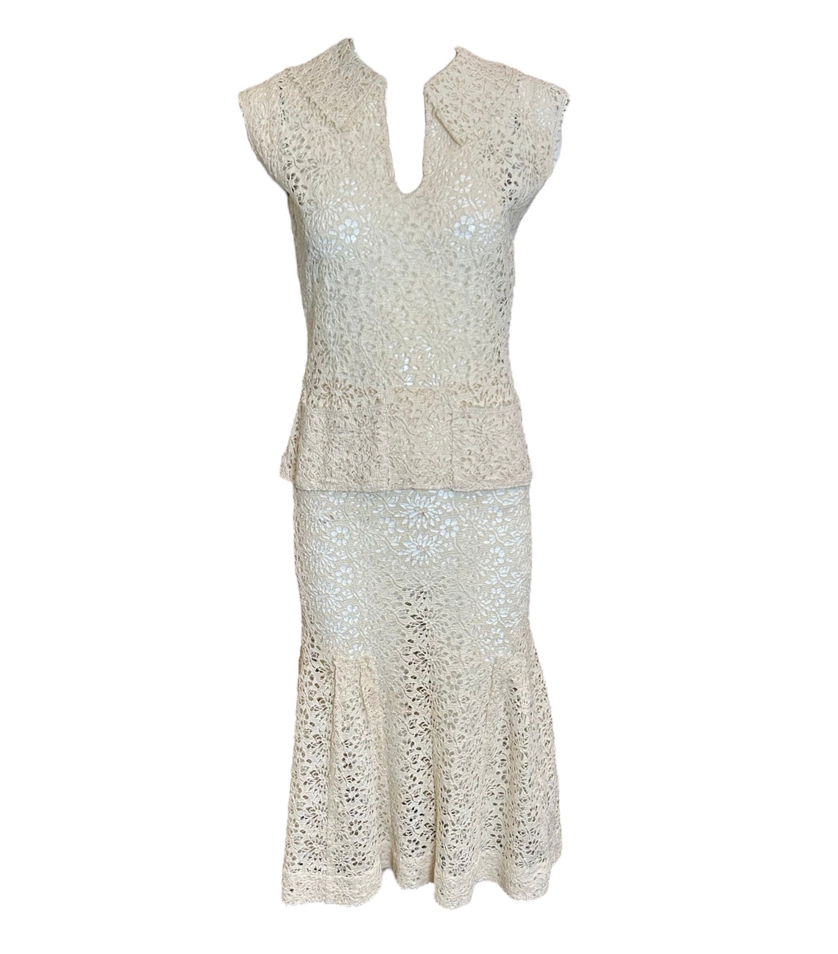 1930s Cotton Lace Ensemble FRONT PHOTO 1 OF 4