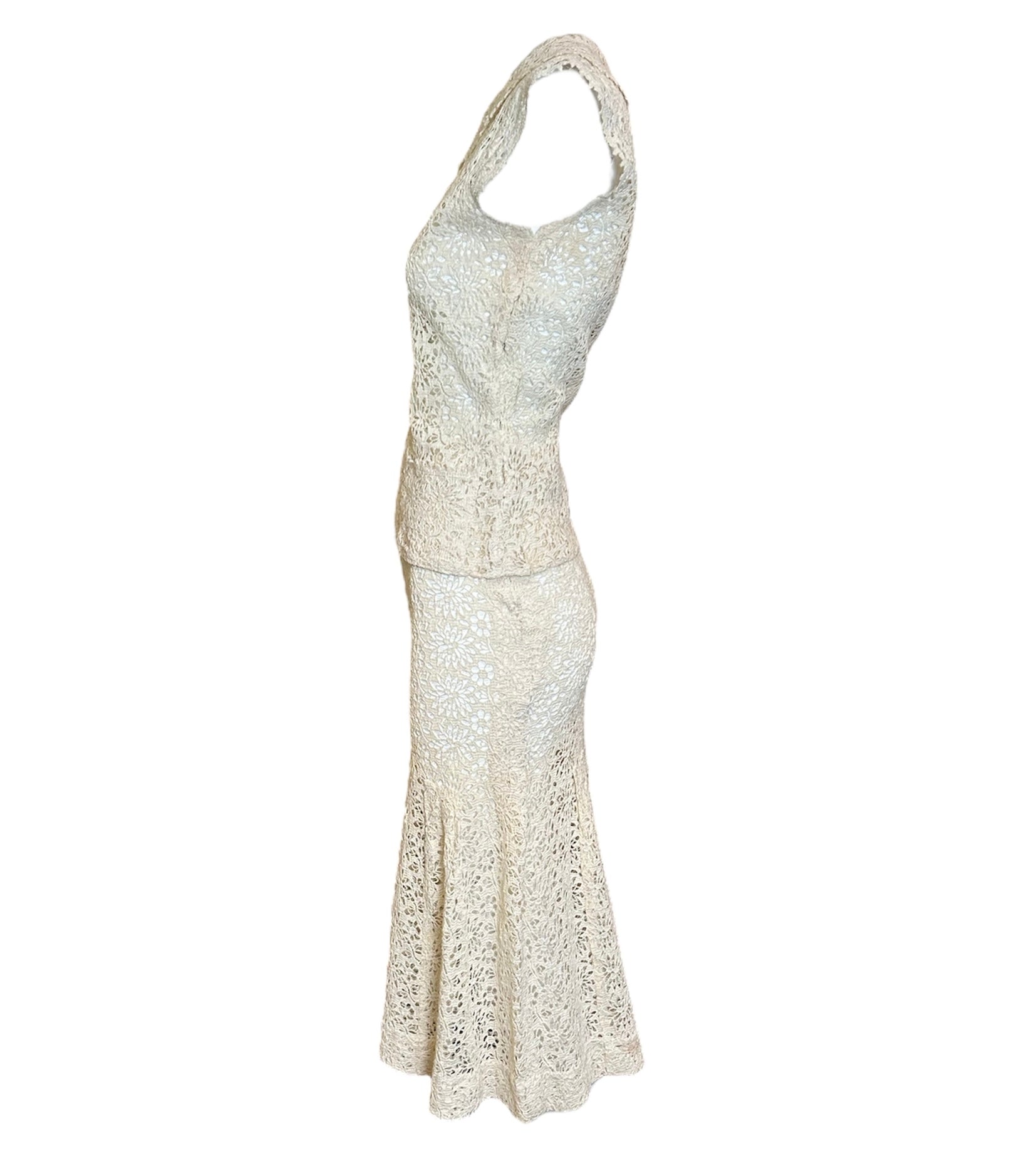 1930s Cotton Lace Ensemble SIDE PHOTO 3 OF 4