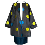  Geoffrey Beene Reversible Evening Coat + Skirt Ensemble FRONT POLKADOT PHOTO 1 OF 8