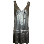 Marc Jacobs Silver Lamé 20s Inspired Dress FRONT PHOTO 1 OF 4