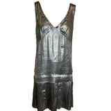 Marc Jacobs Silver Lamé 20s Inspired Dress FRONT PHOTO 1 OF 4