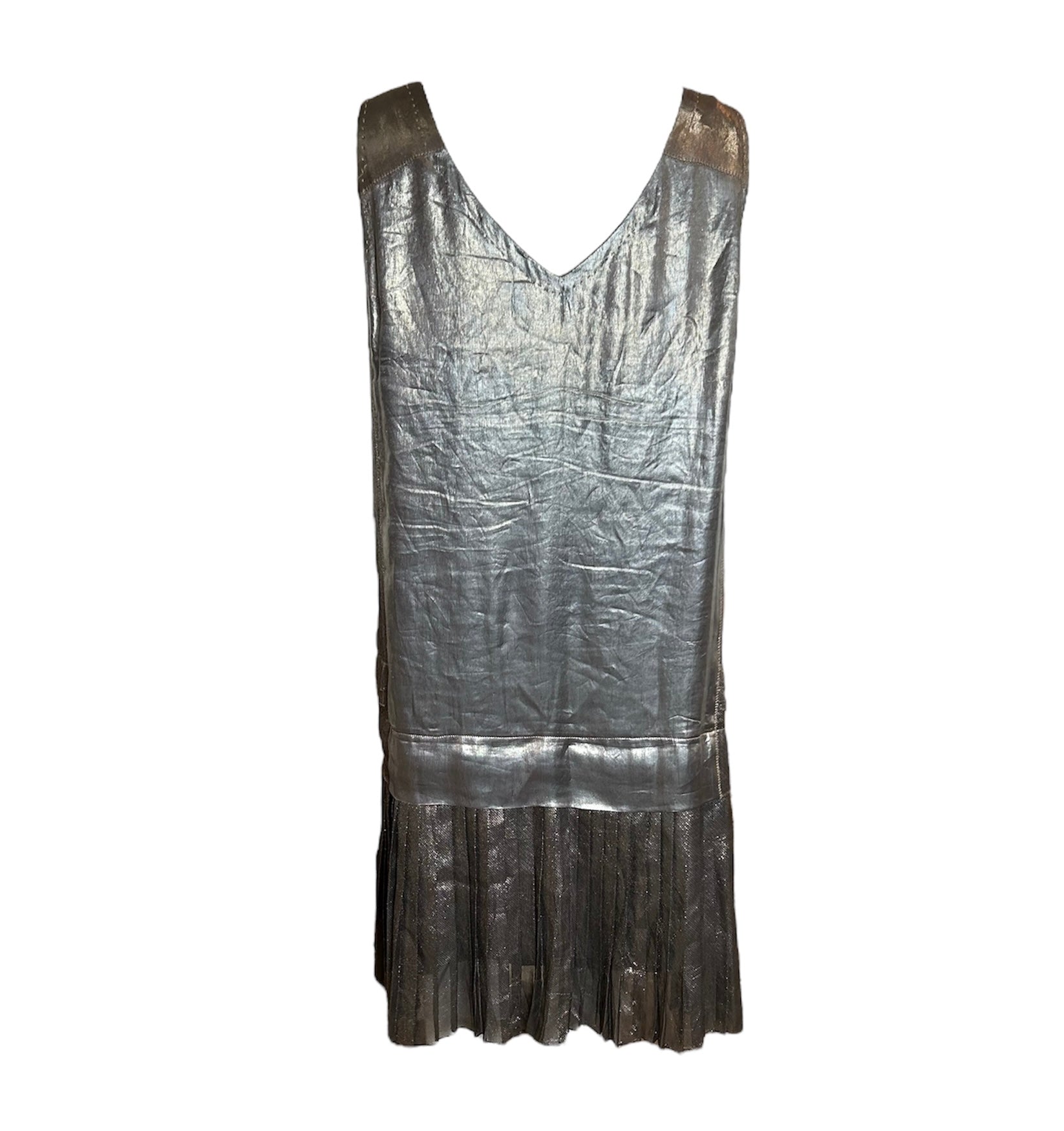 Marc Jacobs Silver Lamé 20s Inspired Dress BACK PHOTO 3 OF 4