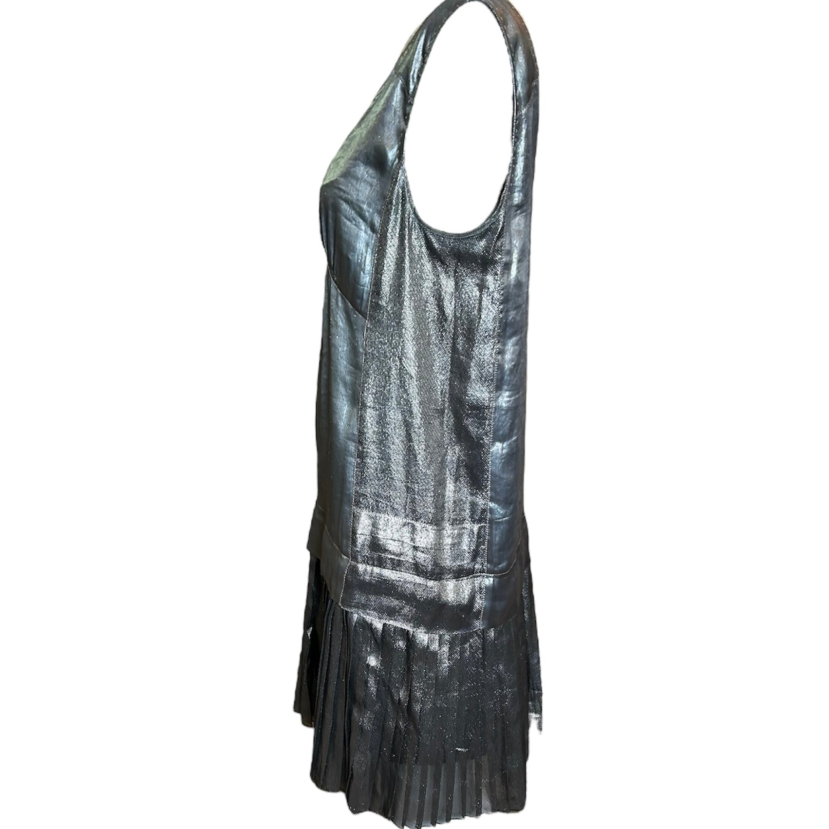 Marc Jacobs Silver Lamé 20s Inspired Dress SIDE PHOTO 2 OF 4