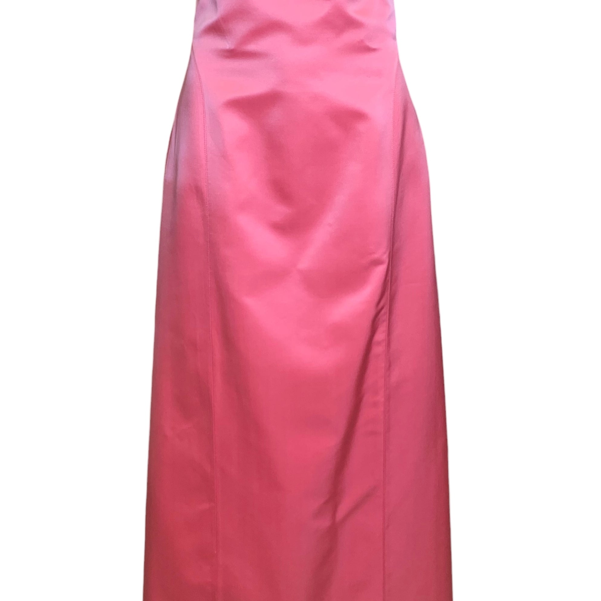  Richard Tyler '90s Barbie Pink Strapless Evening Gown FRONT 1/4