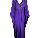 Lorena Sarbu Purple Silk Caftan w/Sequins and Beading NWT