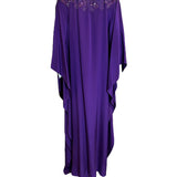 Lorena Sarbu Purple Silk Caftan w/Sequins and Beading NWT