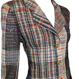 Emanuel Ungaro Parallele Rainbow Thread Suit Ensemble FRONT JACKET DETAIL PHOTO 2 OF 7