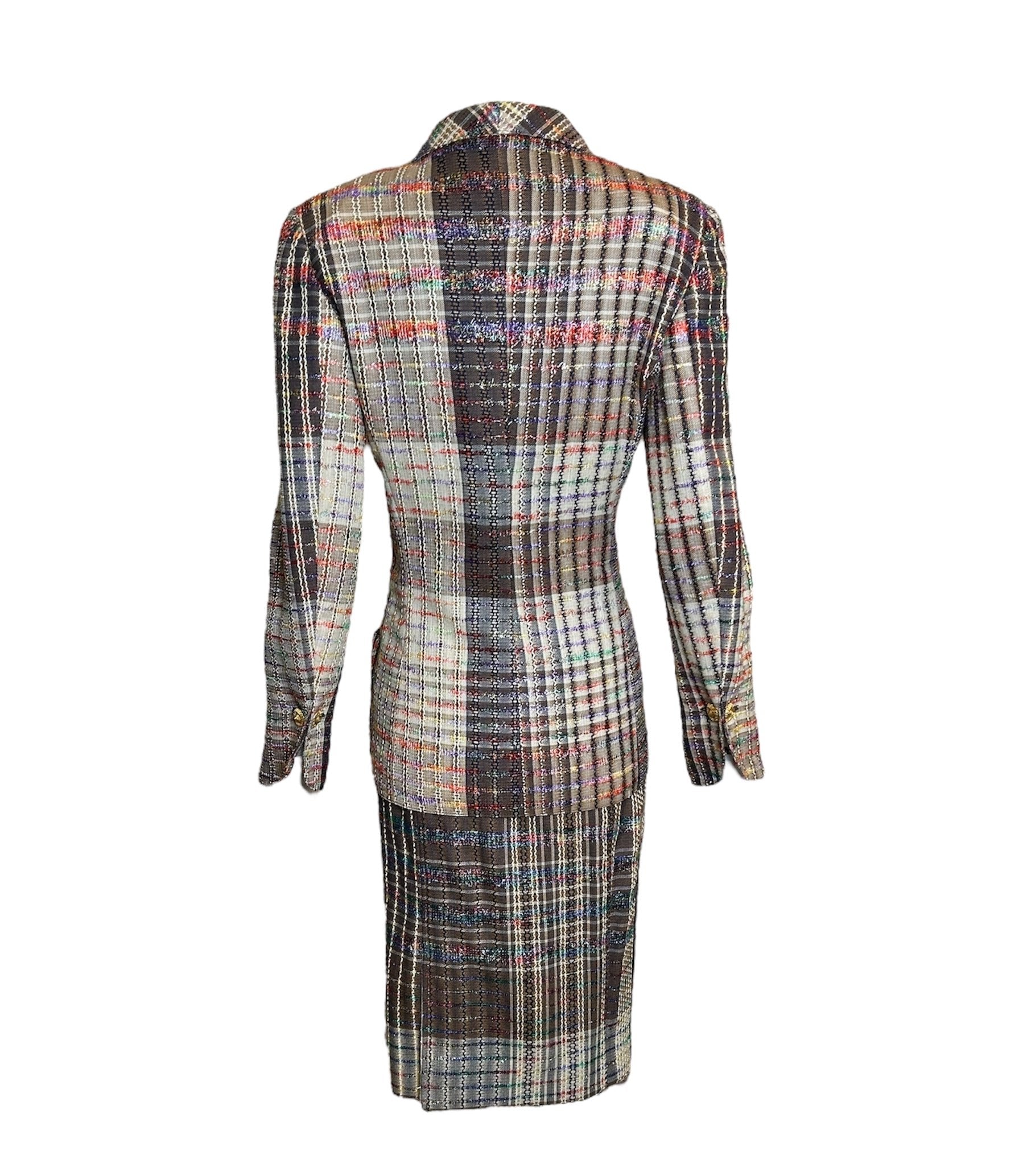 Emanuel Ungaro Parallele Rainbow Thread Suit Ensemble BACK PHOTO 4 OF 7