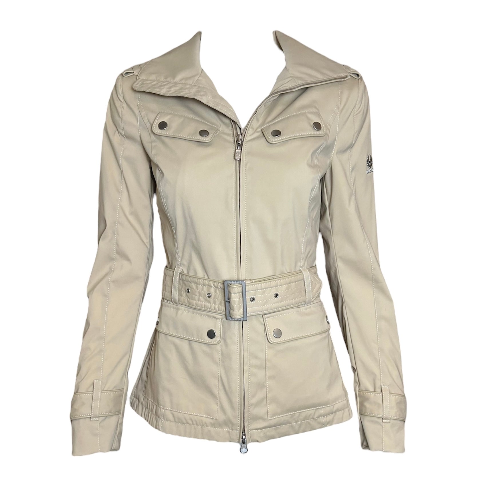 Belstaff Beige Silver Label Cotton Jacket + Belt FRONT PHOTO 1 OF 7