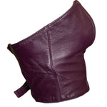  North Beach Leather Michael Hoban 90s Eggplant Purple Leather Buckle Bustier SIDE 3/6