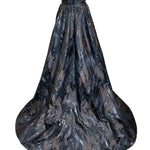 Oscar de la Renta F/W 2009 Black "Paint Strokes" Black Ball Gown BACK PHOTO 4 OF 7