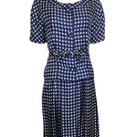 Jean Patou Haute Couture Late 50s Silk Window Check Dress/Jacket Ensemble FRONT PHOTO 1 OF 7