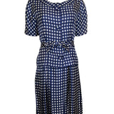 Jean Patou Haute Couture Late 50s Silk Window Check Dress/Jacket Ensemble FRONT PHOTO 1 OF 7