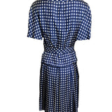 Jean Patou Haute Couture Late 50s Silk Window Check Dress/Jacket Ensemble  BACK PHOTO 5 OF 7