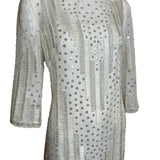 Dynasty 1960s Regency Silk Beaded Kaftan Gown EXTERIOR PROFILE PHOTO 5 OF 8