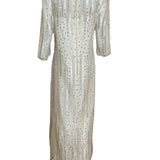 Dynasty 1960s Regency Silk Beaded Kaftan Gown BACK PHOTO 4 OF 8