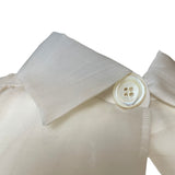 Christian Dior Boutique Cream Silk Organza Embroidered Blouse BUTTON DETAIL 6/8