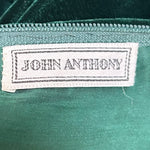 John Anthony Late 70s Emerald Velvet Cut-Out Lightning Dress LABEL PHOTO 5 OF 6