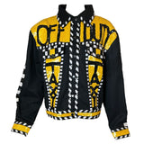 90s Sequined Maximalist Novelty Taxi Jacket FRONT PHOTO 1 OF 5