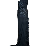 Lorena Sarbu Black Bubbles Elegant One Shoulder Gown BACK PHOTO 3 OF 4
