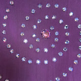 Sant Angelo 70s Dress Purple Studded with Rhinestones