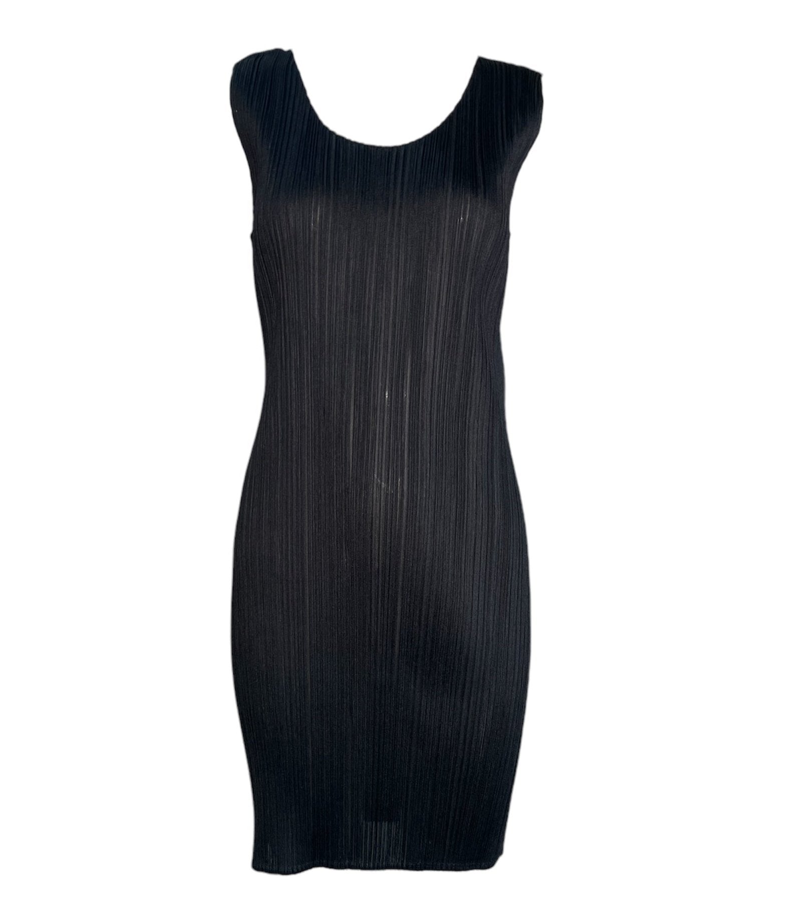  Issey Miyake Black Minimalist Semi-Sheer Dress FRONT PHOTO 1 OF 4