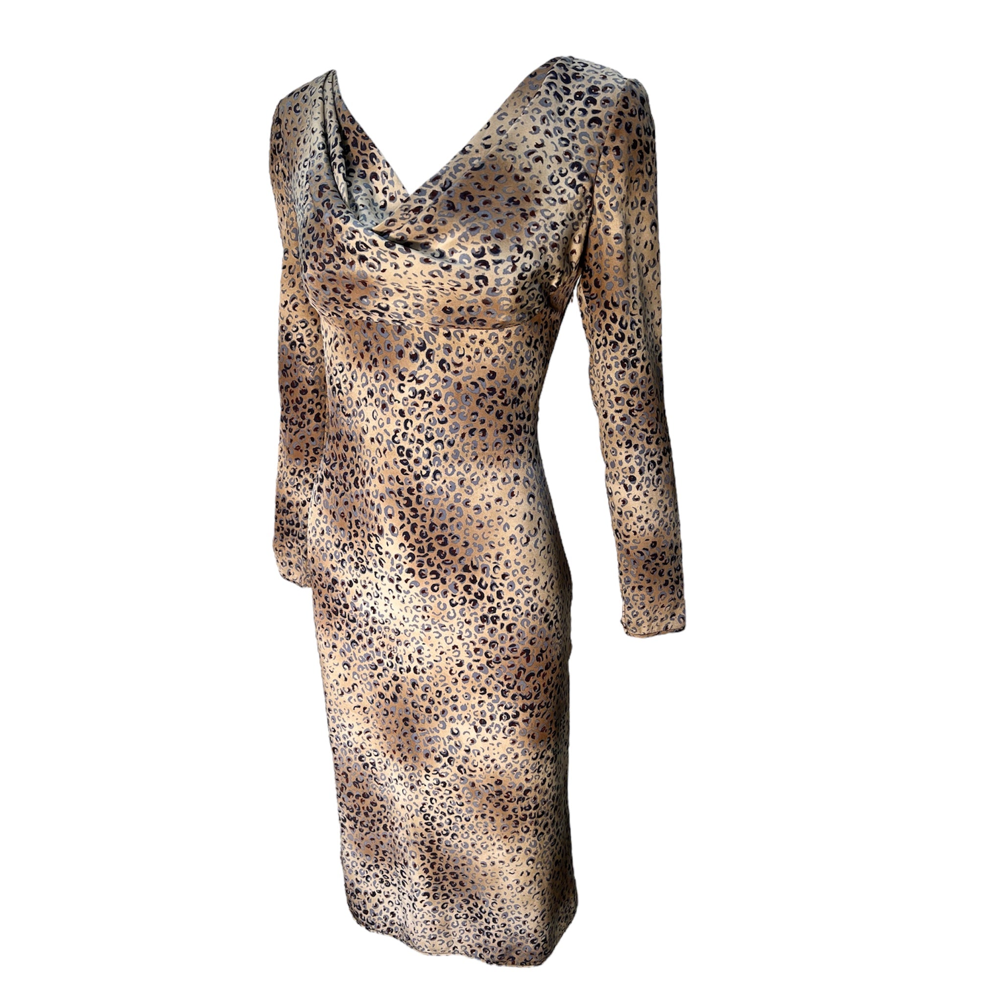 cheetah print long sleeve dress leopard print long sleeve dress Paris mini dress Cheetah (MESH) XS/S
