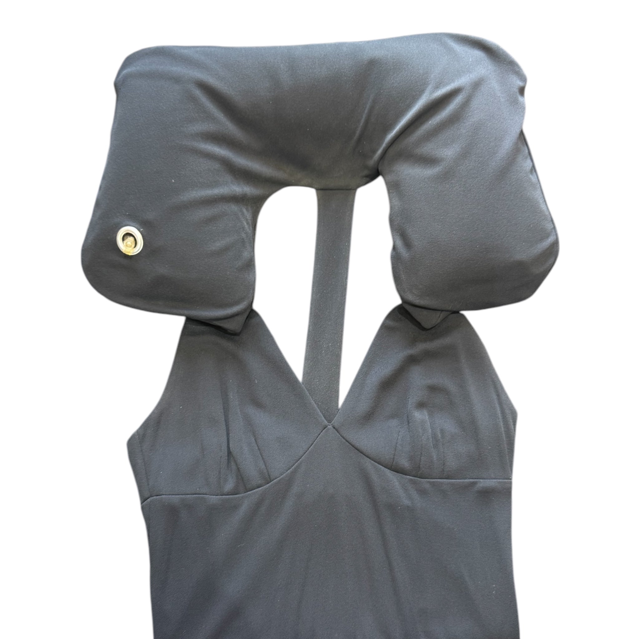 Moschino 1990's Black Life Preserver Dress, Rare- top detail