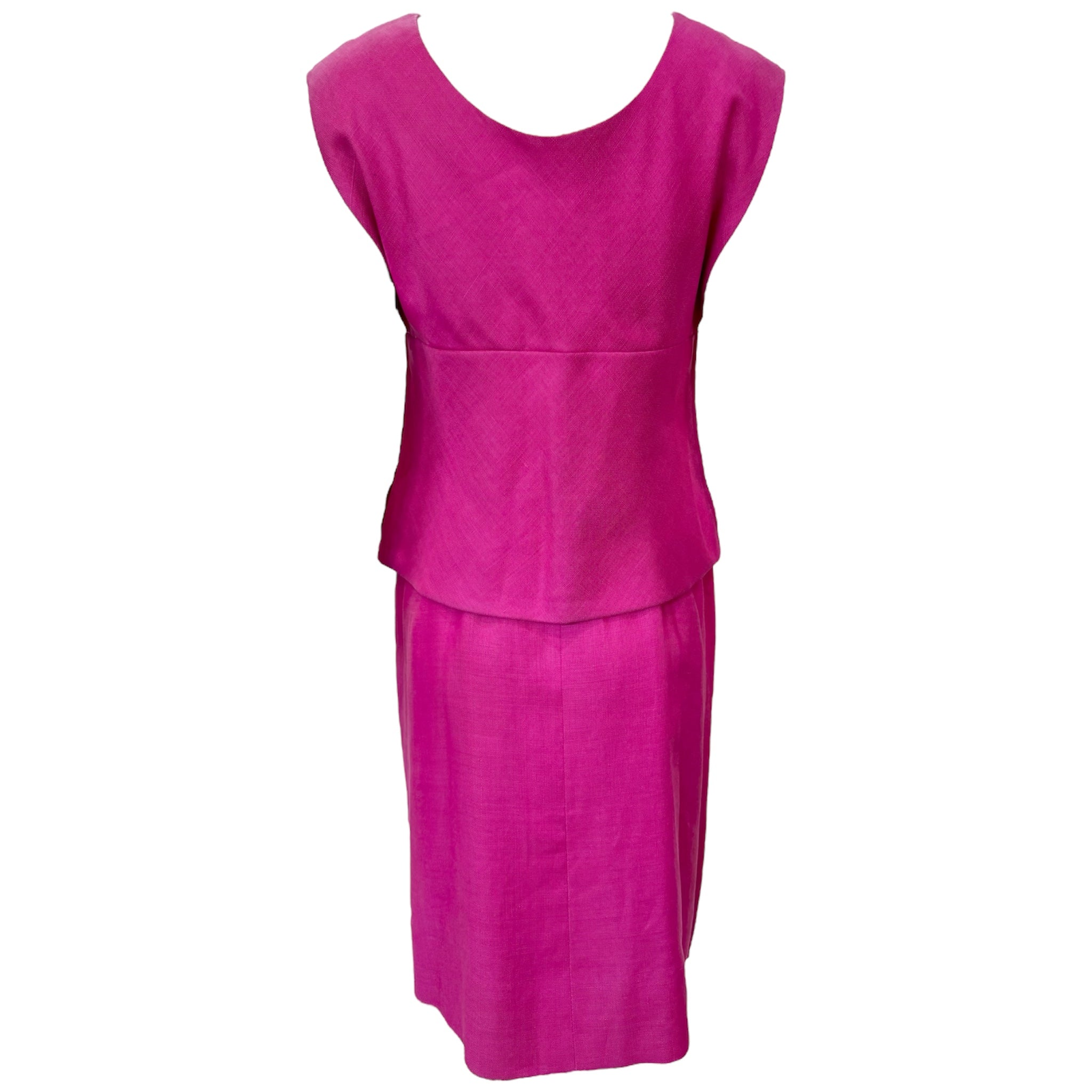 Norell 1960's Hot Pink Linen Dress with Bow Waist – THE WAY WE WORE