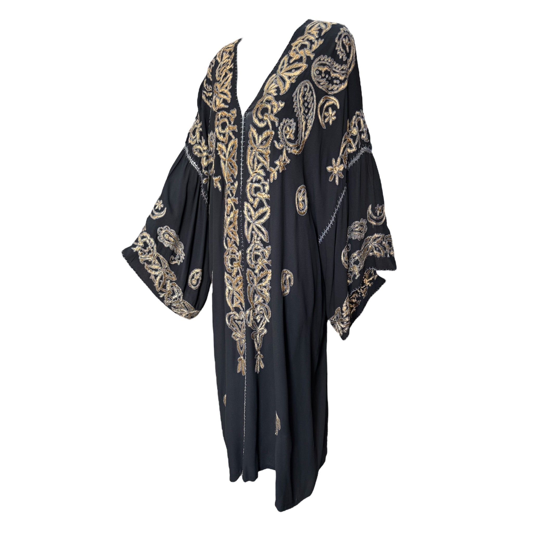 1920's Turkish Hand Embroidered Caftan, side