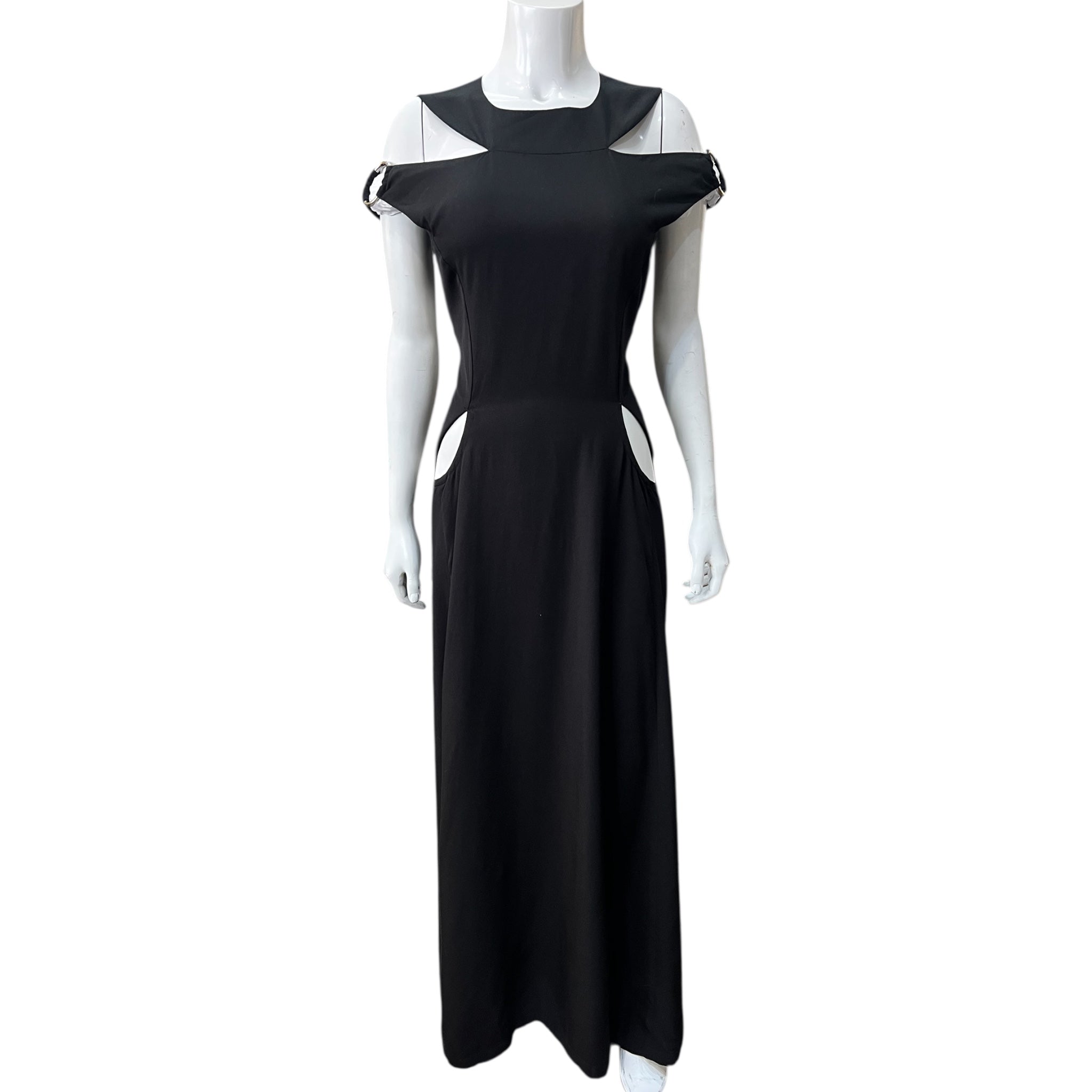 Yohji Yamamoto S/S 2004 Peek-A-Boo Black Cutout Gown