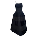 Oliver by Valentino 1990's Black Midi Ball Gown with Panels