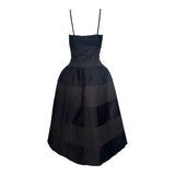 Oliver by Valentino 1990's Black Midi Ball Gown with Panels, back