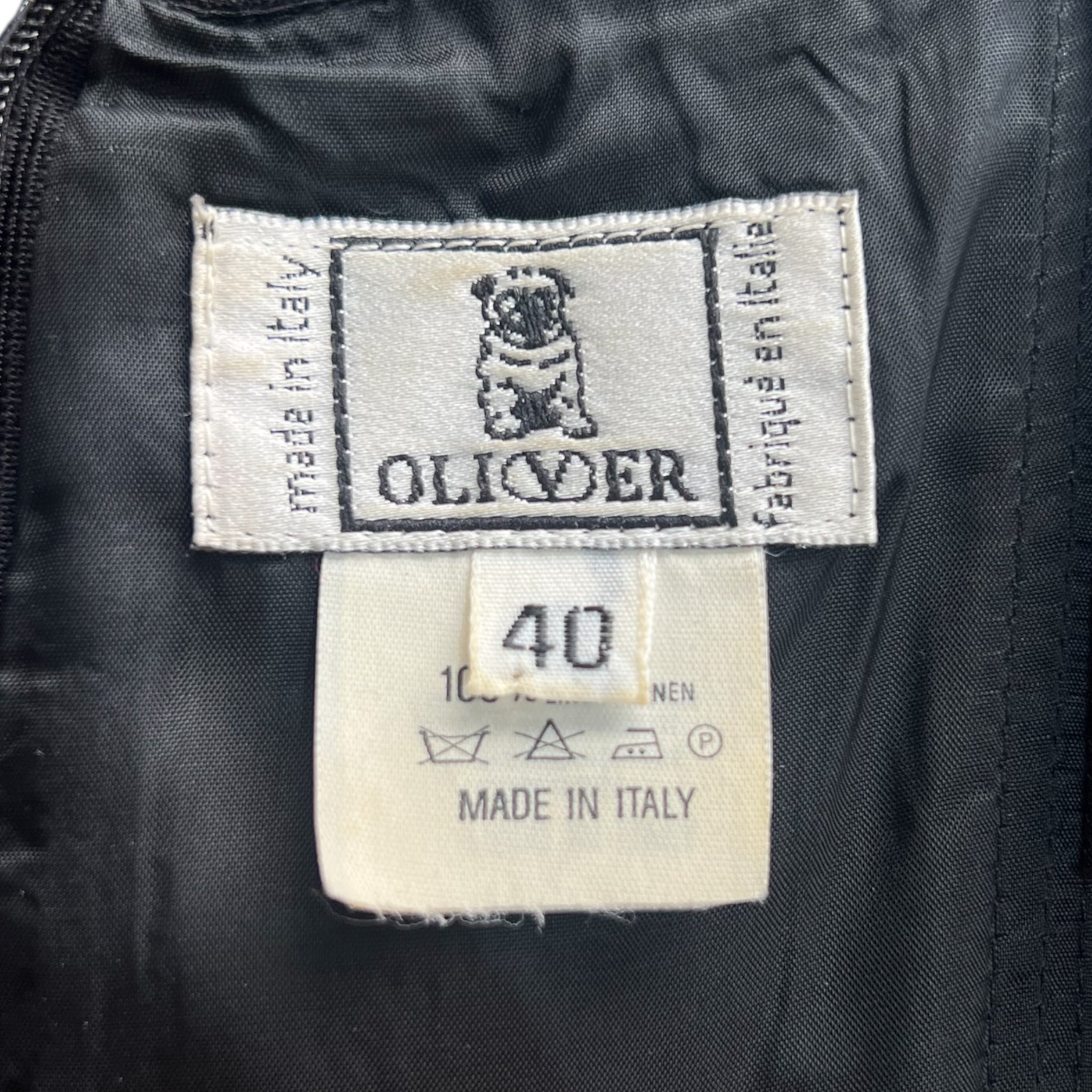 Oliver by Valentino 1990's Black Midi Ball Gown with Panels, label