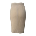 Jean Muir Beige Crepe Wool Swing Jacket and Skirt Suit, New/Old, skirt back