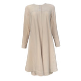 Jean Muir Beige Crepe Wool Swing Jacket and Skirt Suit, New/Old