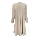 Jean Muir Beige Crepe Wool Swing Jacket and Skirt Suit, New/Old, jacket back