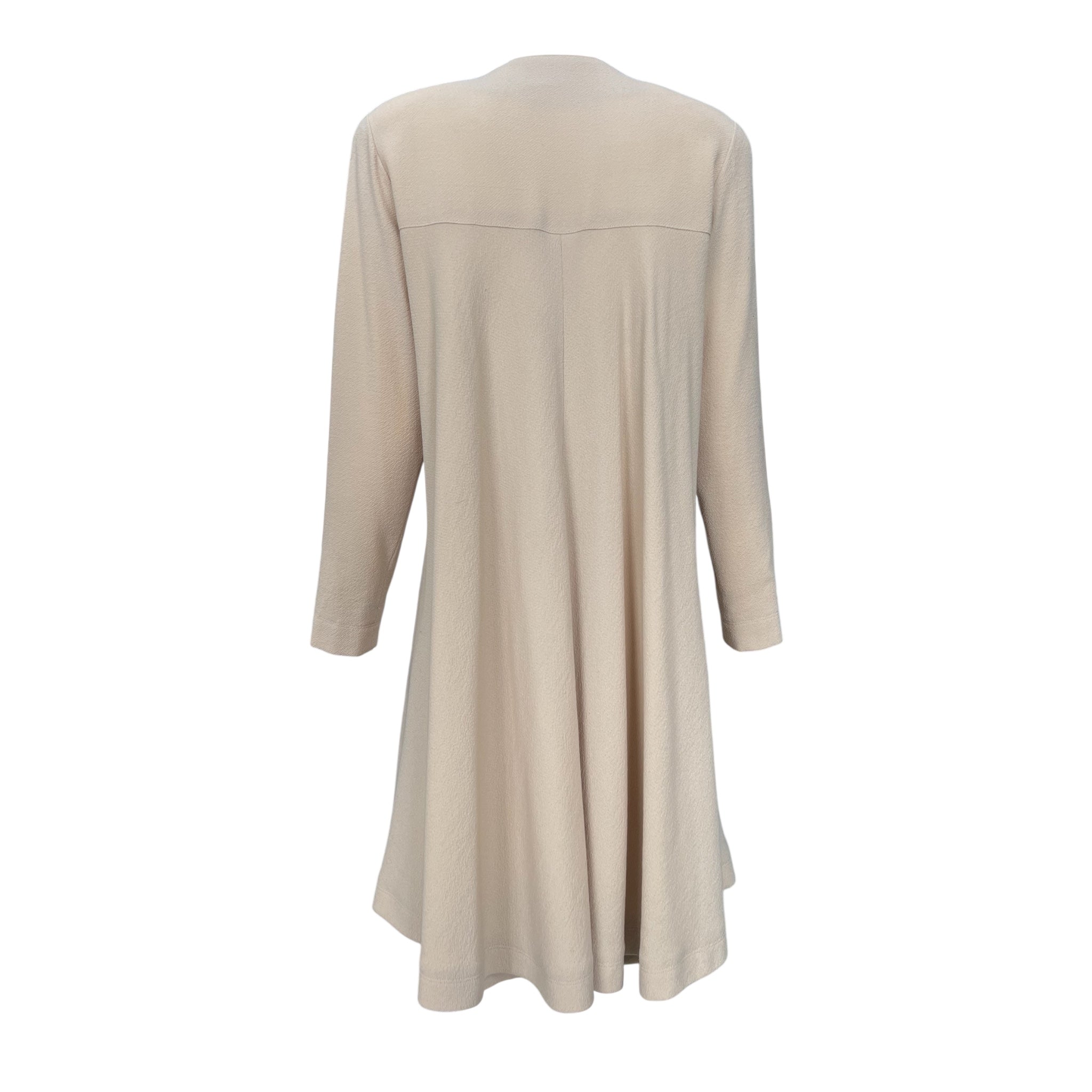 Jean Muir Beige Crepe Wool Swing Jacket and Skirt Suit, New/Old, jacket back