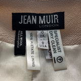 Jean Muir Beige Crepe Wool Swing Jacket and Skirt Suit, New/Old, label