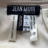 Jean Muir Beige Crepe Wool Swing Jacket and Skirt Suit, New/Old, label 2