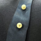 Chanel 1983/1984 Navy Wool Dress with Pearl Buttons, buttons