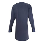 Chanel 1983/1984 Navy Wool Dress with Pearl Buttons, back