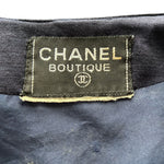 Chanel 1983/1984 Navy Wool Dress with Pearl Buttons, label