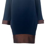 Thierry Mugler 1980's Sculptural Navy and Brown Mini Dress, bottom