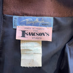 Thierry Mugler 1980's Sculptural Navy and Brown Mini Dress, label