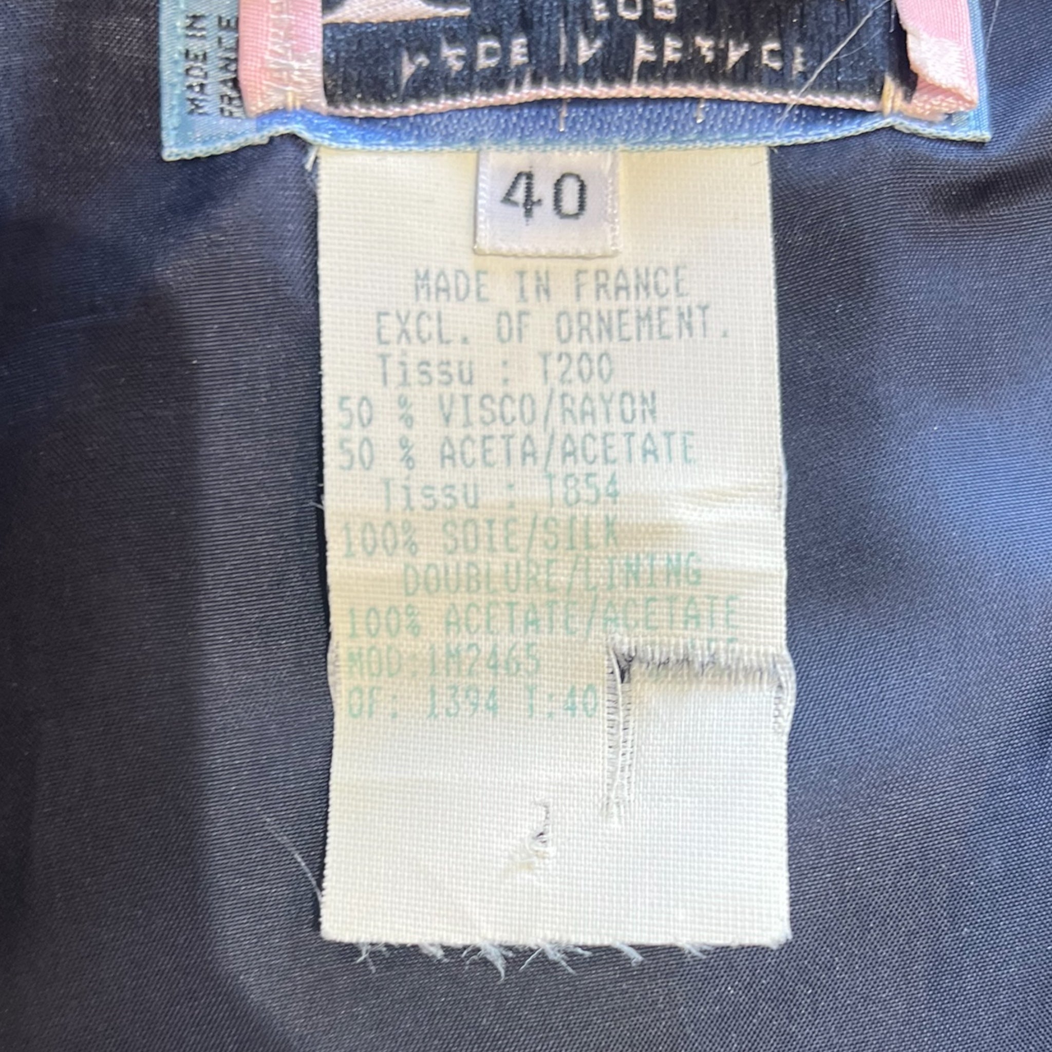 Thierry Mugler 1980's Sculptural Navy and Brown Mini Dress, tag