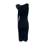 Libertine F/W 2017 Heavily Embellished Rose Print Black Wool Dress, NWT, back