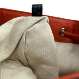 Gucci Orange Leather Backpack with Bamboo Handle and Fringe Tassels, tag 3