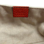 Gucci Orange Leather Backpack with Bamboo Handle and Fringe Tassels, inner tag